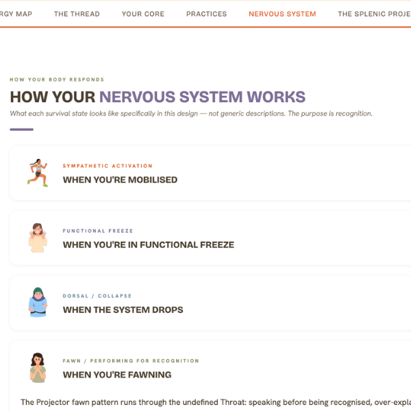 Nervous System section of the Human Design report